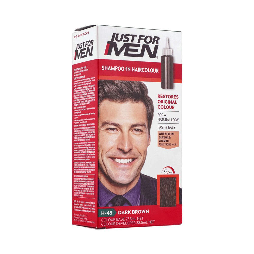 Just For Men Hair Color Dark Brown Black H-45 - Snapcart.pk