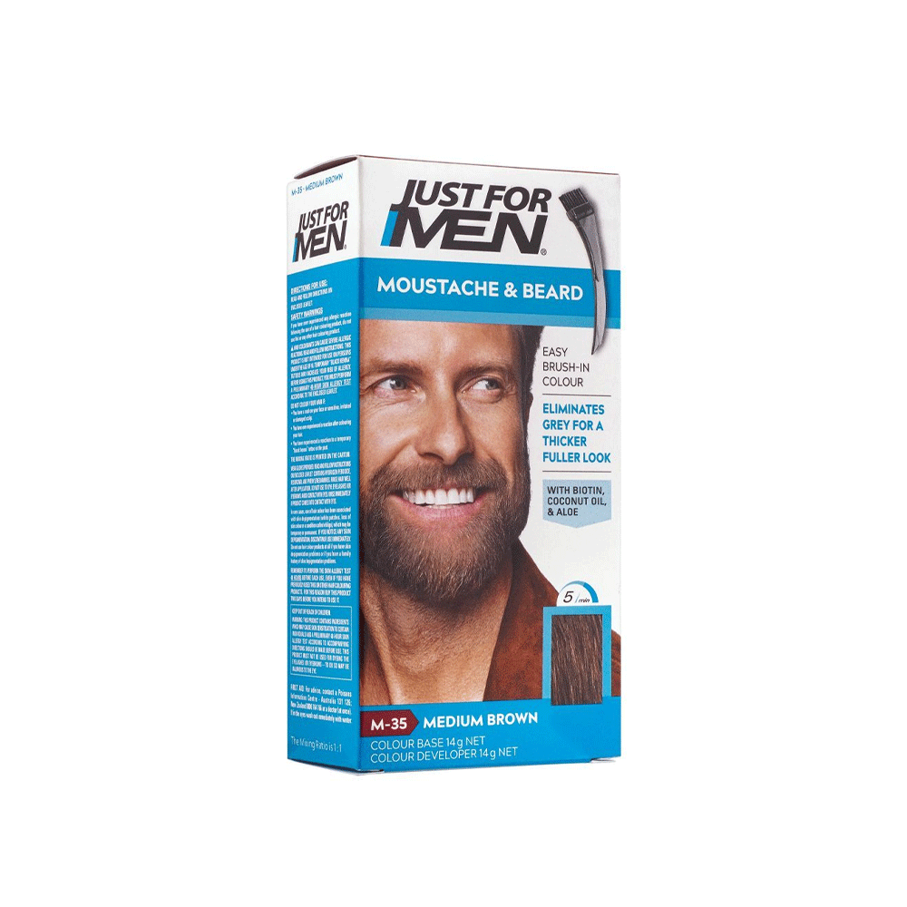 Just For Men Moustache & Beard Medium Brown M-35 - Snapcart.pk