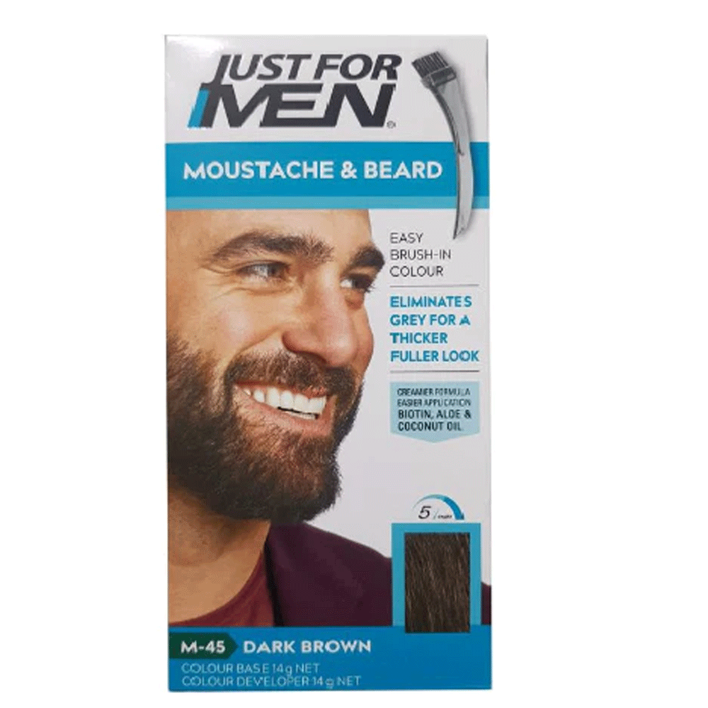 Just For Men Moustache & Beard Dark Brown-black M-45