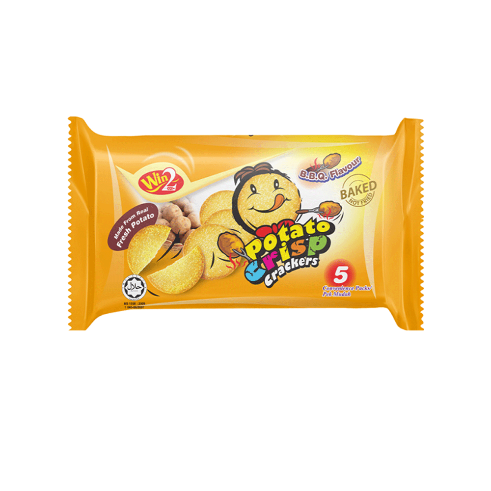 Win2 Potato Crisp Crackers B.B.Q Flavour 100g - Snapcart.pk