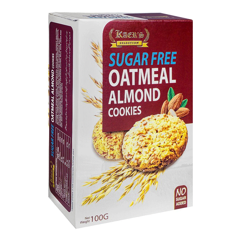 Kaer's Sugar Free Oatmeal Almond Cookies 100g - Snapcart.pk