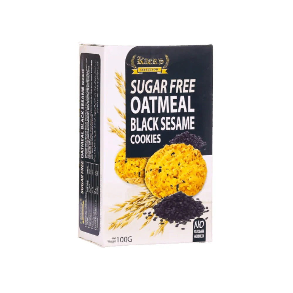 Kaers Sugar Free Oatmeal Black Seeds Sesame Cookies 100gm - Snapcart.pk
