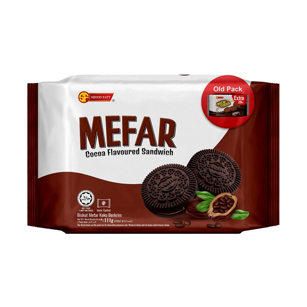Shoon Fatt Mefar Cocoa Flavoured Sandwich 111g - Snapcart.pk