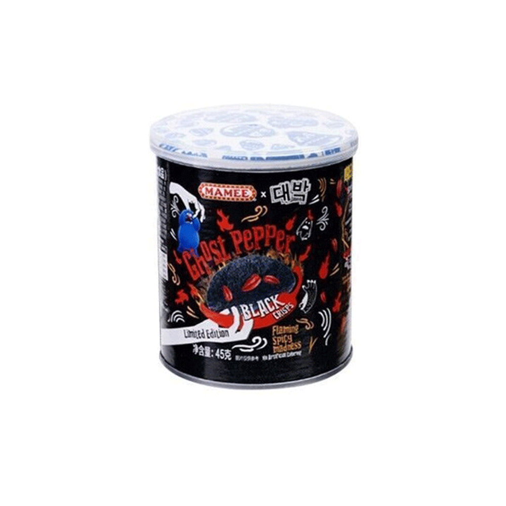 Mamee Ghost Pepper Black Crisp Chips 45g - Snapcart.pk
