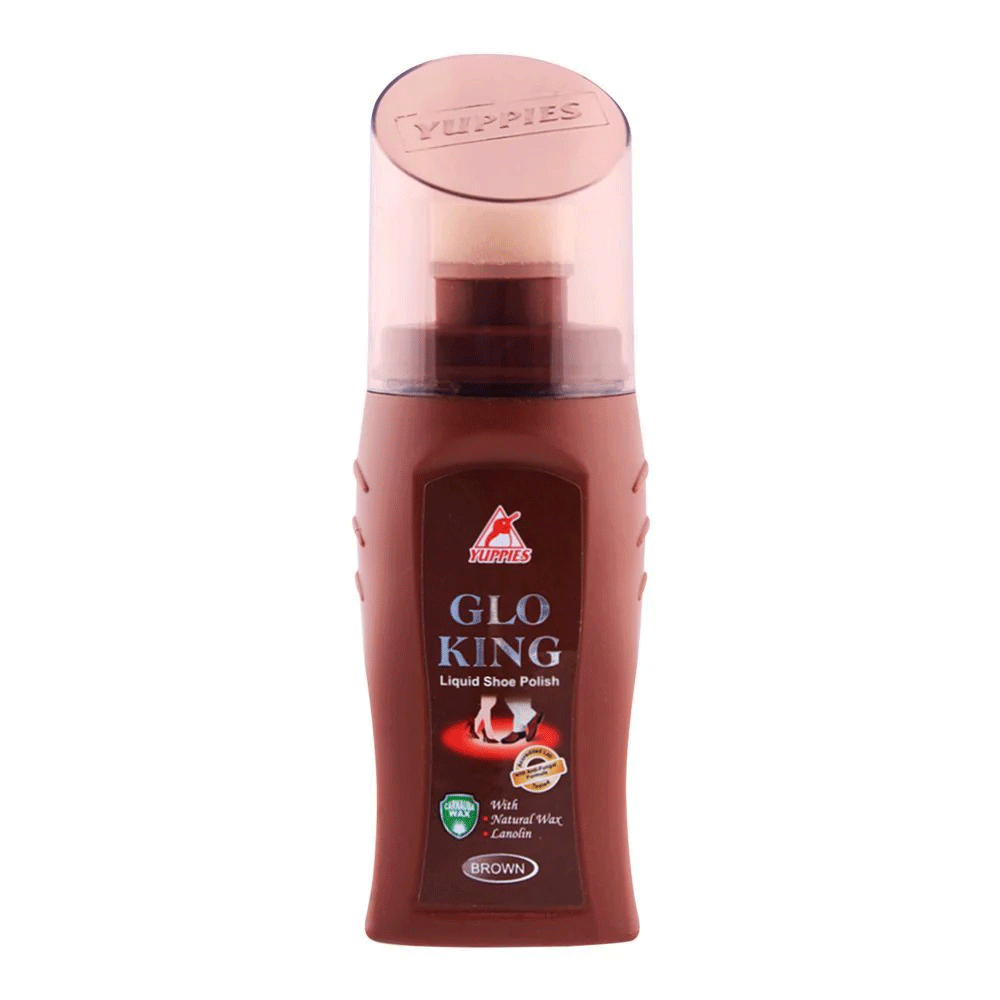 Yuppies Glo King Liquid Shoe Polish Brown 75ml