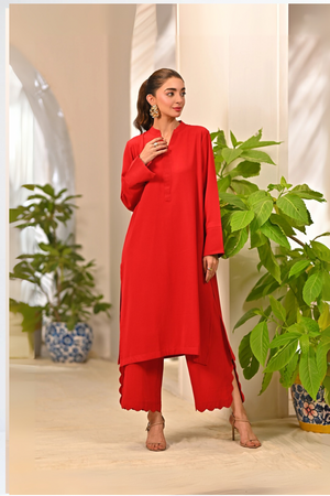 Dhaga Stitched 2 Piece Solids Crepe Summer Collection'2025-Sadie