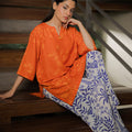 Everywear by Qariney Stitched Collection'2025-Tangerine Set