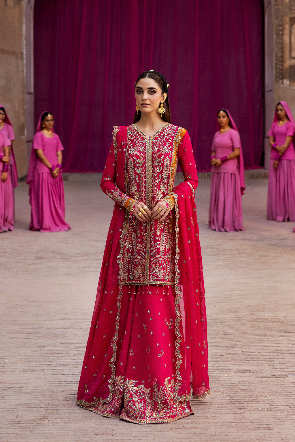 The Empress Wedding By Emaan Adeel Unstitched 3 Piece Formals Suit-Maelissa