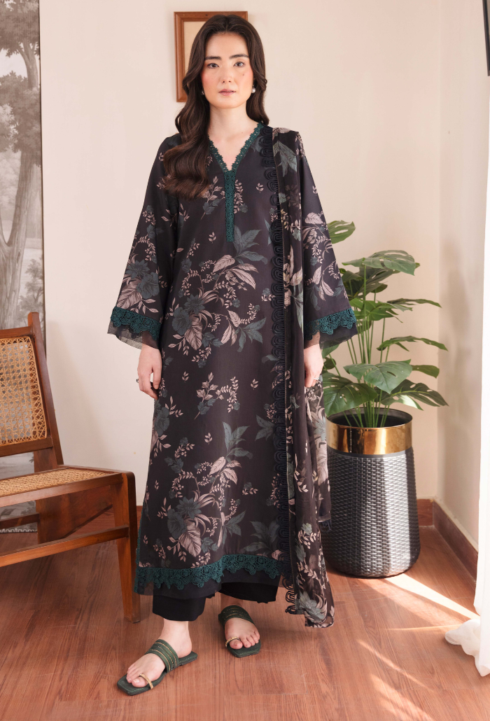Coco By Humdum Unstitched 3 Piece Viscose Suit-D03