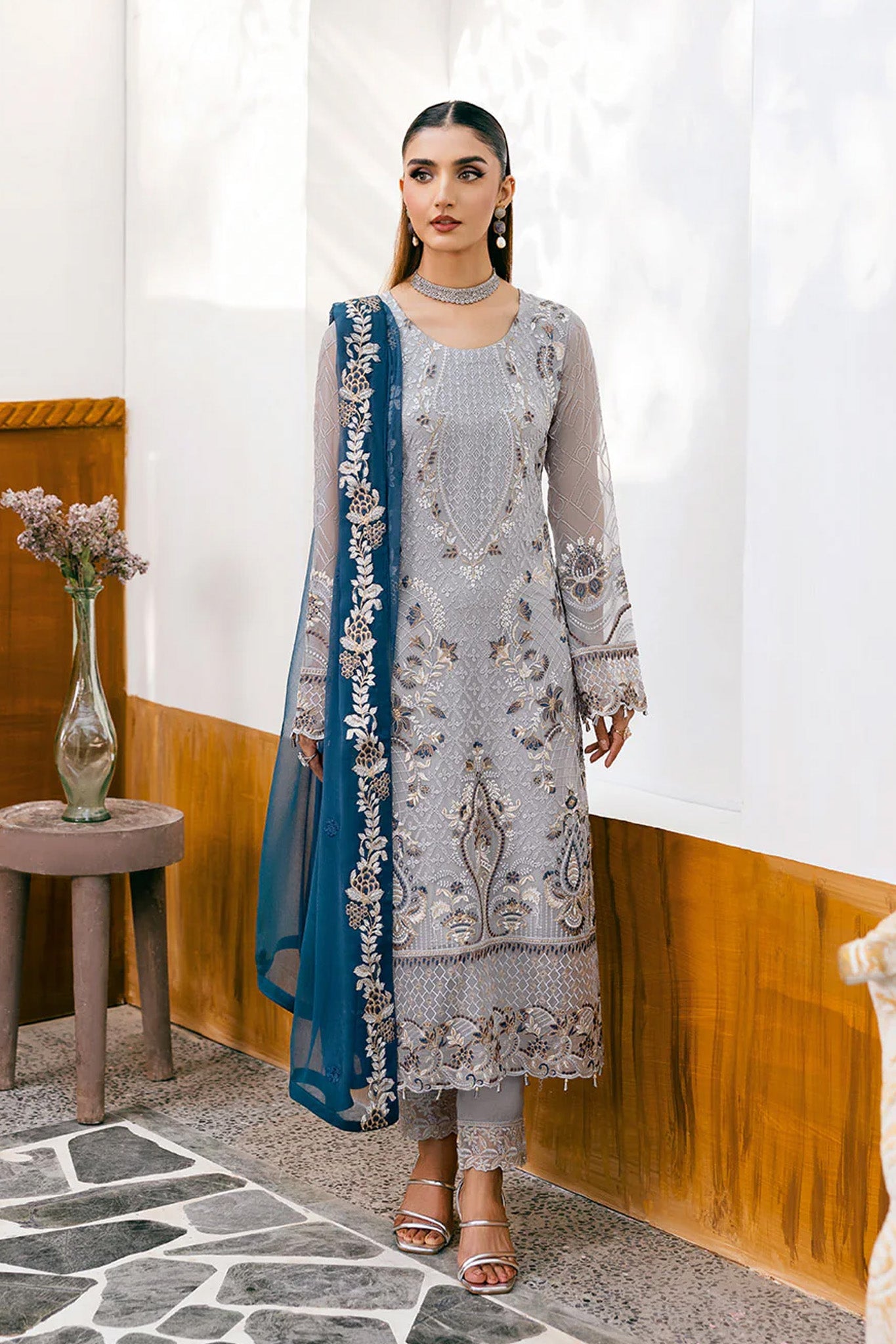 Chevron by Ramsha Unstitched 3 Piece Formals Vol-10 Collection'2025-A-1001