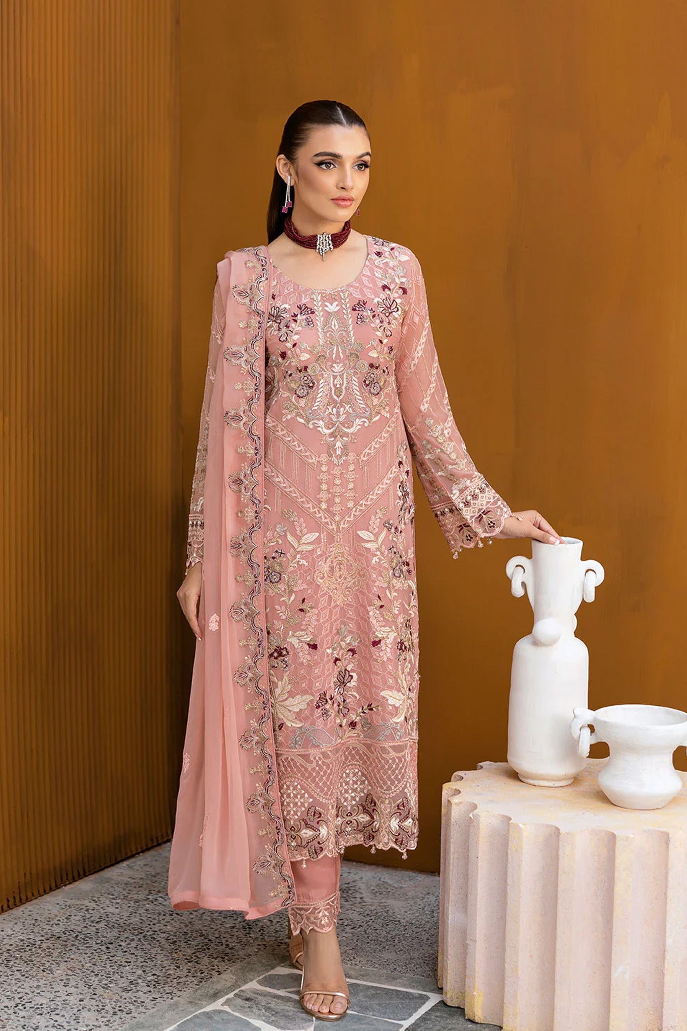 Chevron by Ramsha Unstitched 3 Piece Formals Vol-10 Suit-A-1005