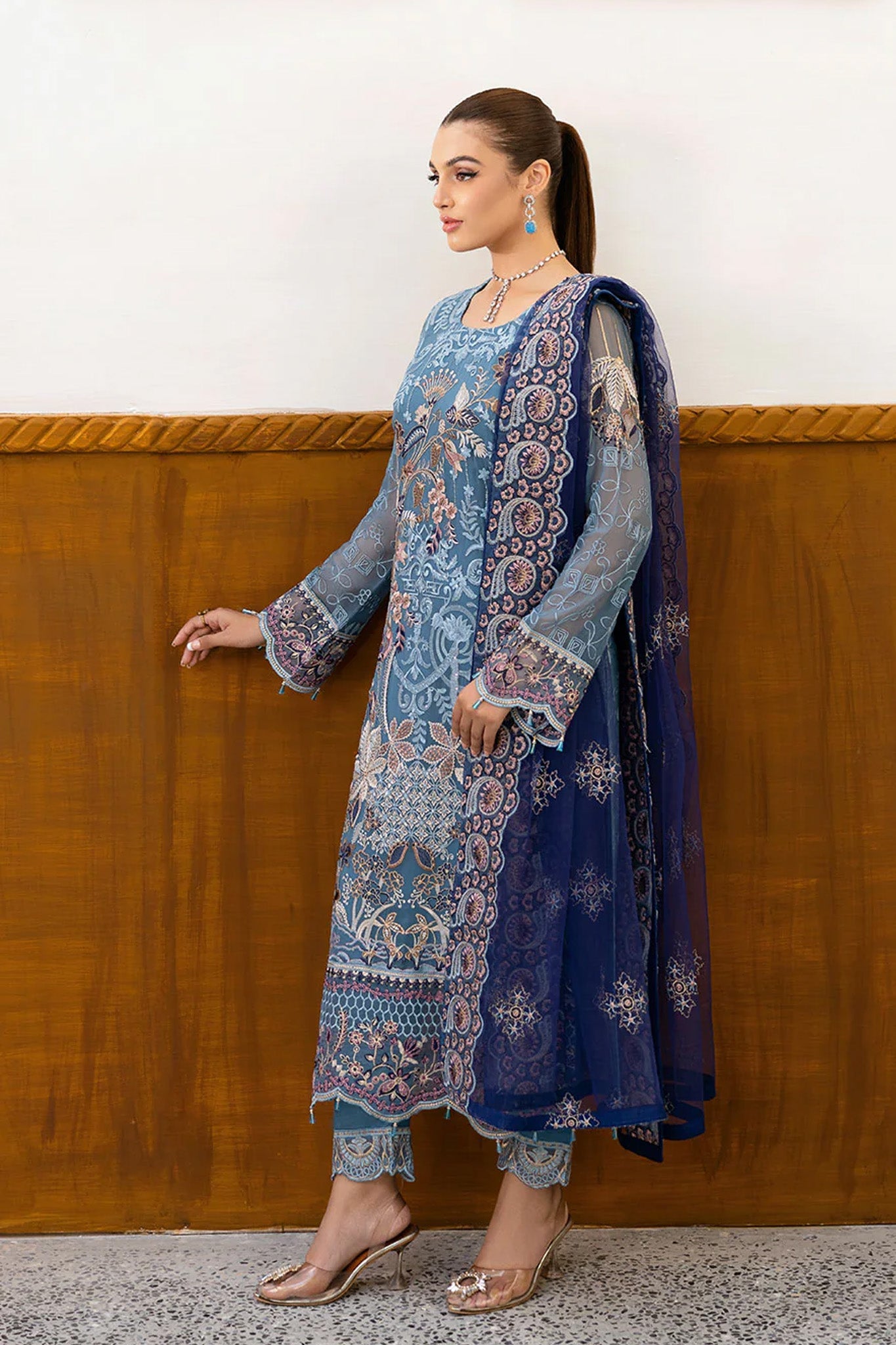 Chevron by Ramsha Unstitched 3 Piece Formals Vol-10 Suit-A-1006