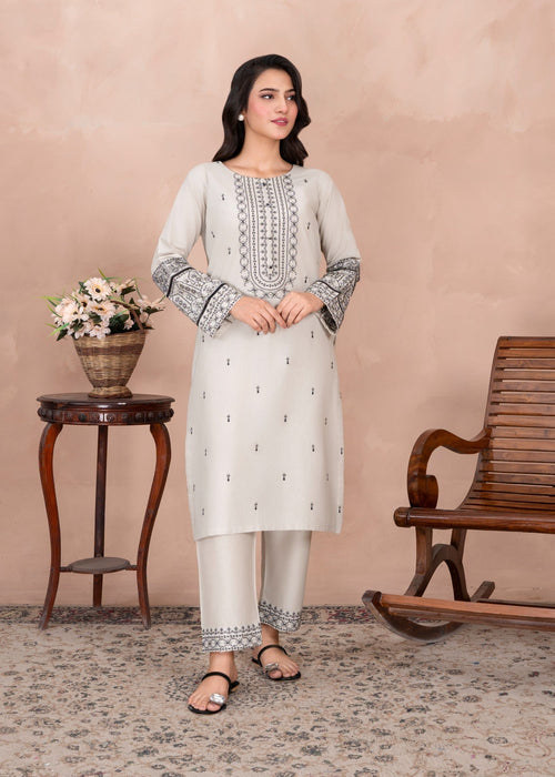 Abeera Stitched 2 Piece Emb Cotton Collection'2025-AB-043-Sepe