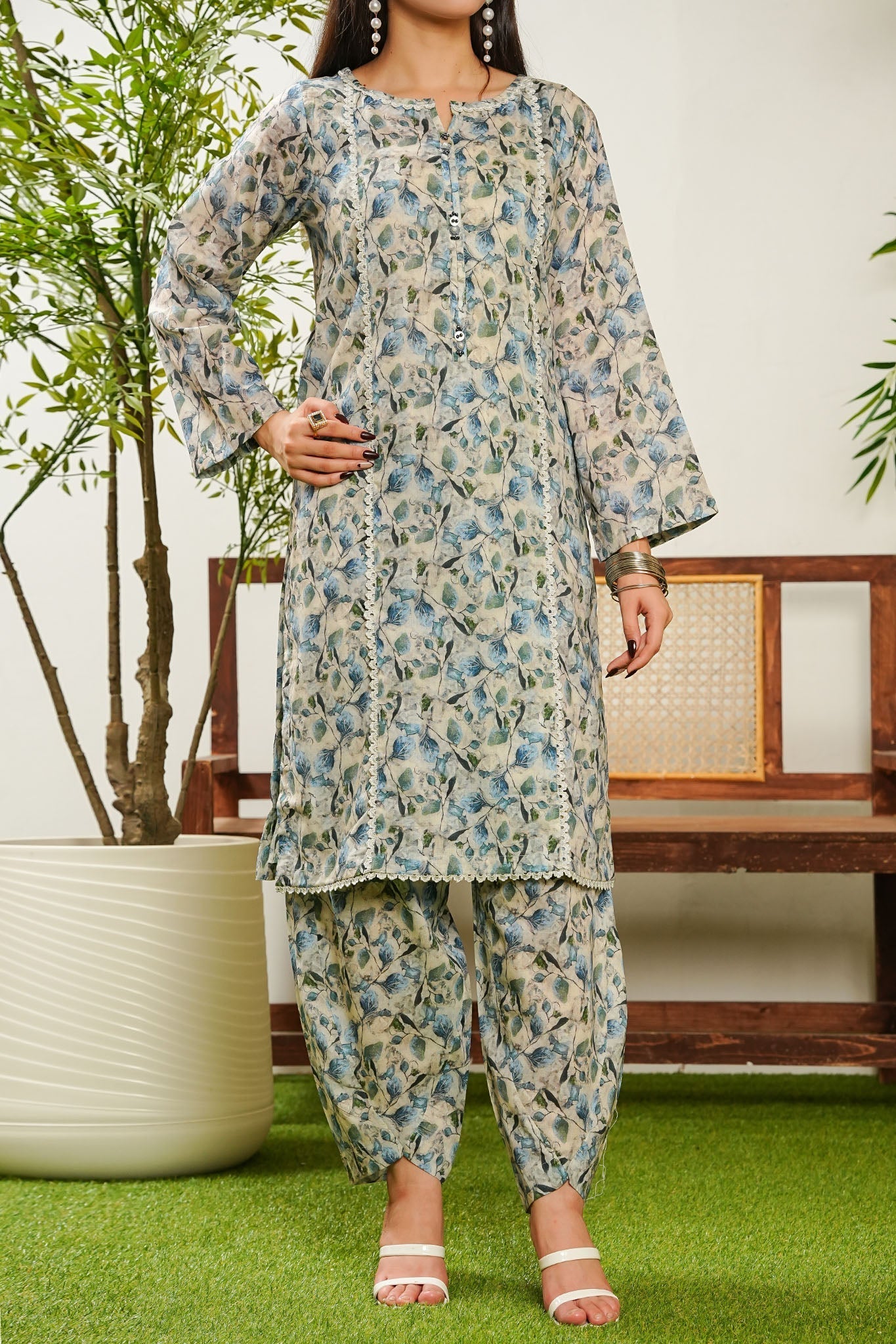 Aizal Stitched 2 Piece Co Ords Prints Collection'2025-A-C-679-SKIN