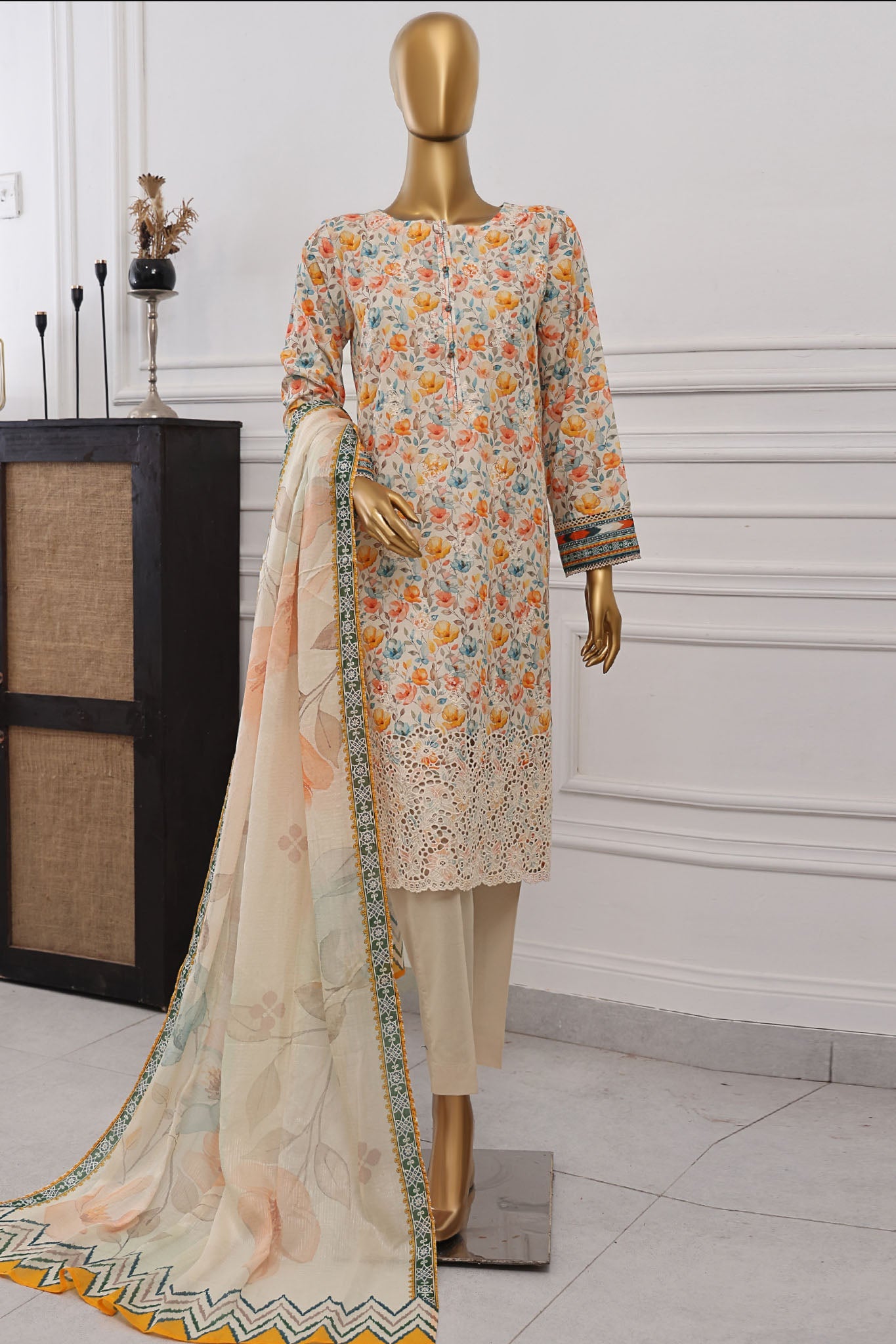Anmol By HZ Unstitched 3 Piece Emb Chikankari Lawn Collection-ACE-1073