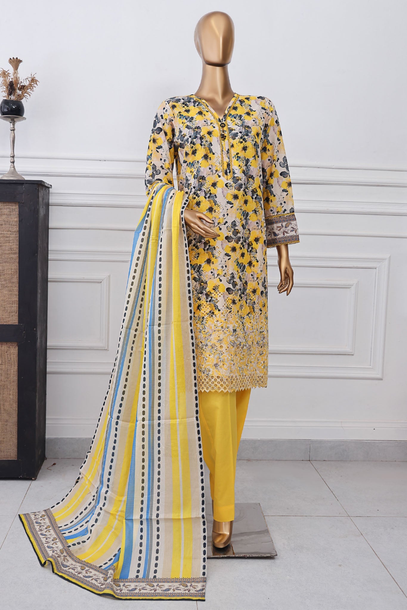 Anmol By HZ Unstitched 3 Piece Emb Chikankari Lawn Collection-ACE-1075