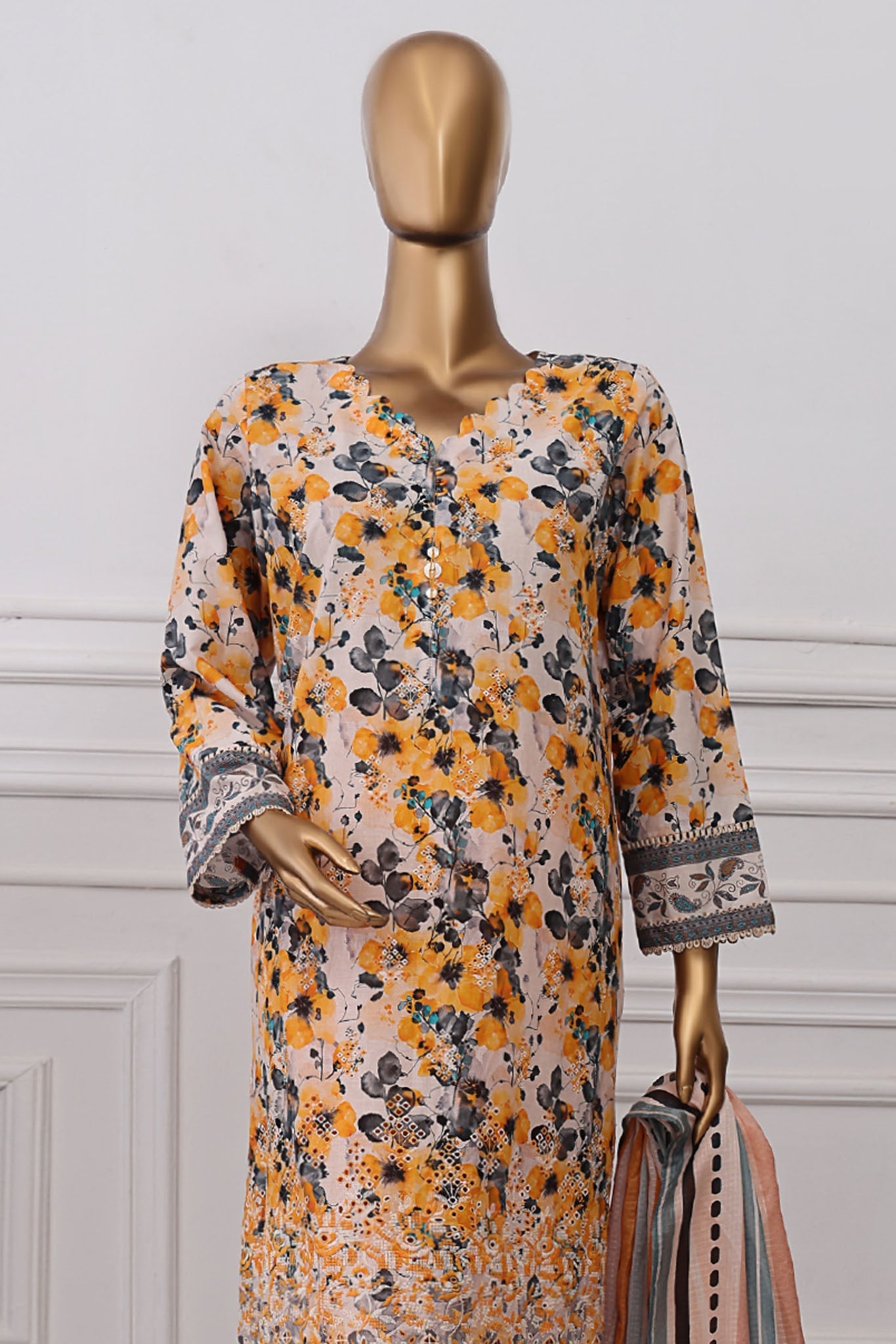 Anmol By HZ Unstitched 3 Piece Emb Chikankari Lawn Collection-ACE-1076