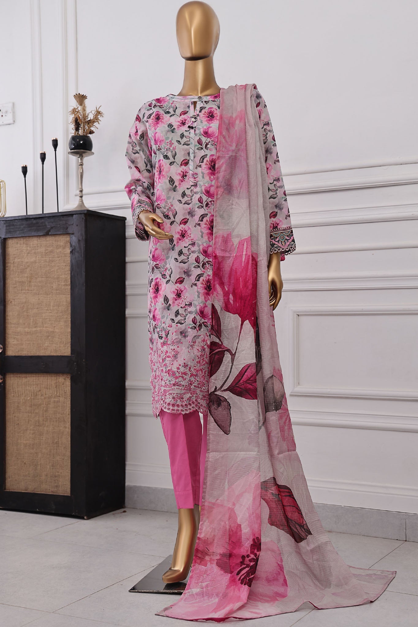 Anmol By HZ Unstitched 3 Piece Emb Chikankari Lawn Collection-ACE-1078