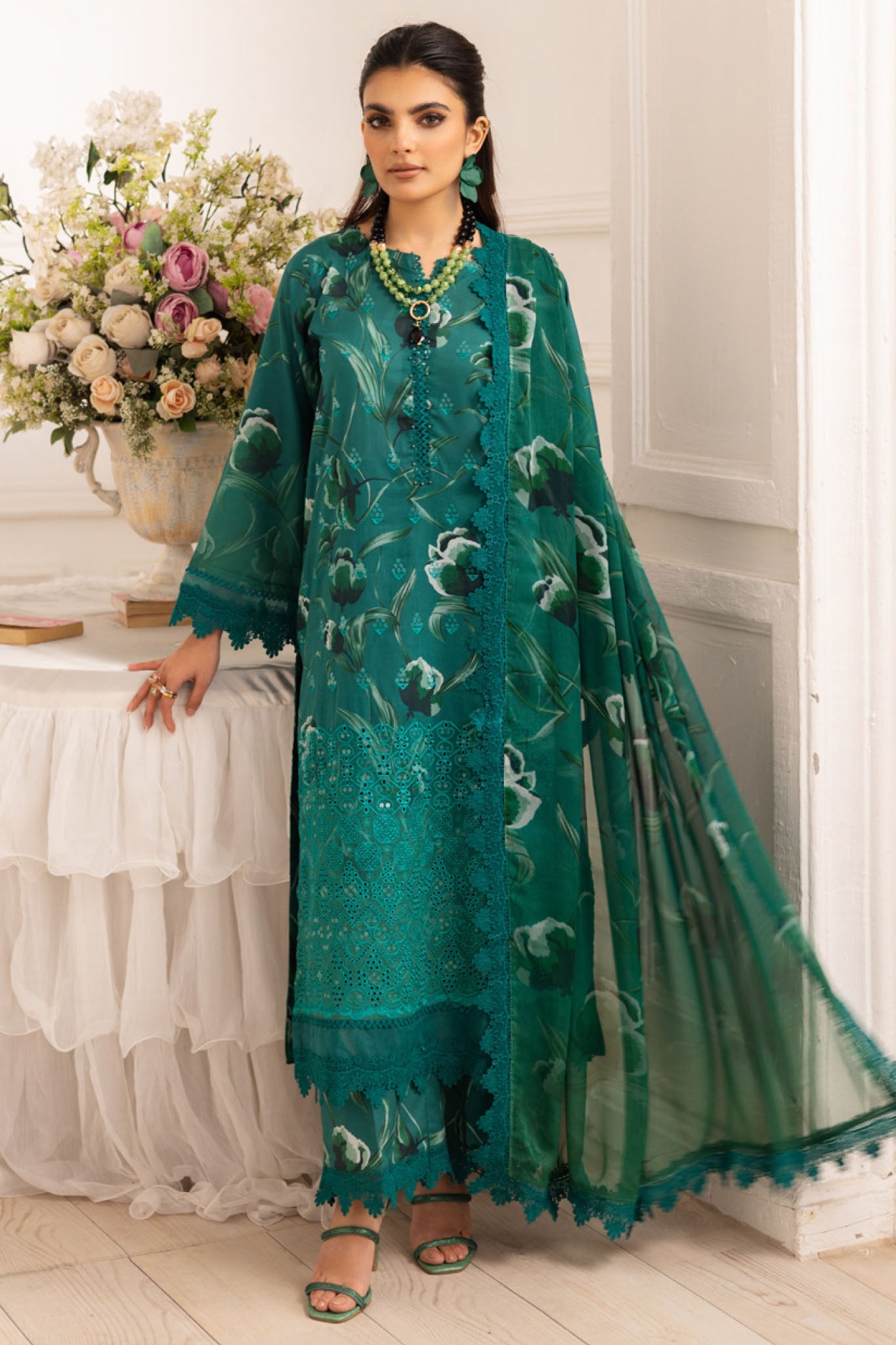 Aafreen By Riaz Arts Unstitched 3 Piece Emb Chikankari Lawn Collection-AF-180