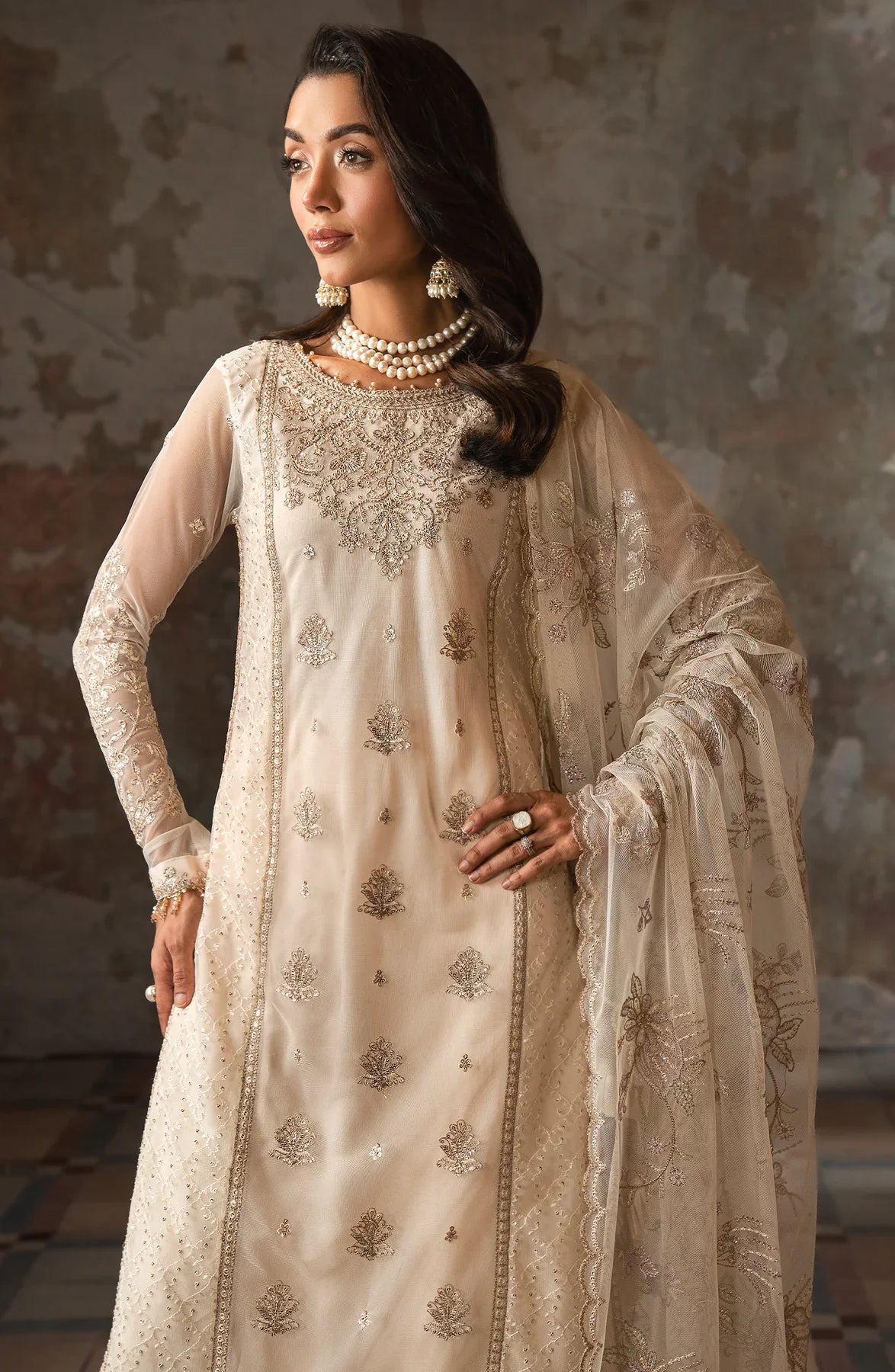 Emirah by Zarif - 3 Pcs Unstitched Formals Inlays - ZEF 06 MEERA