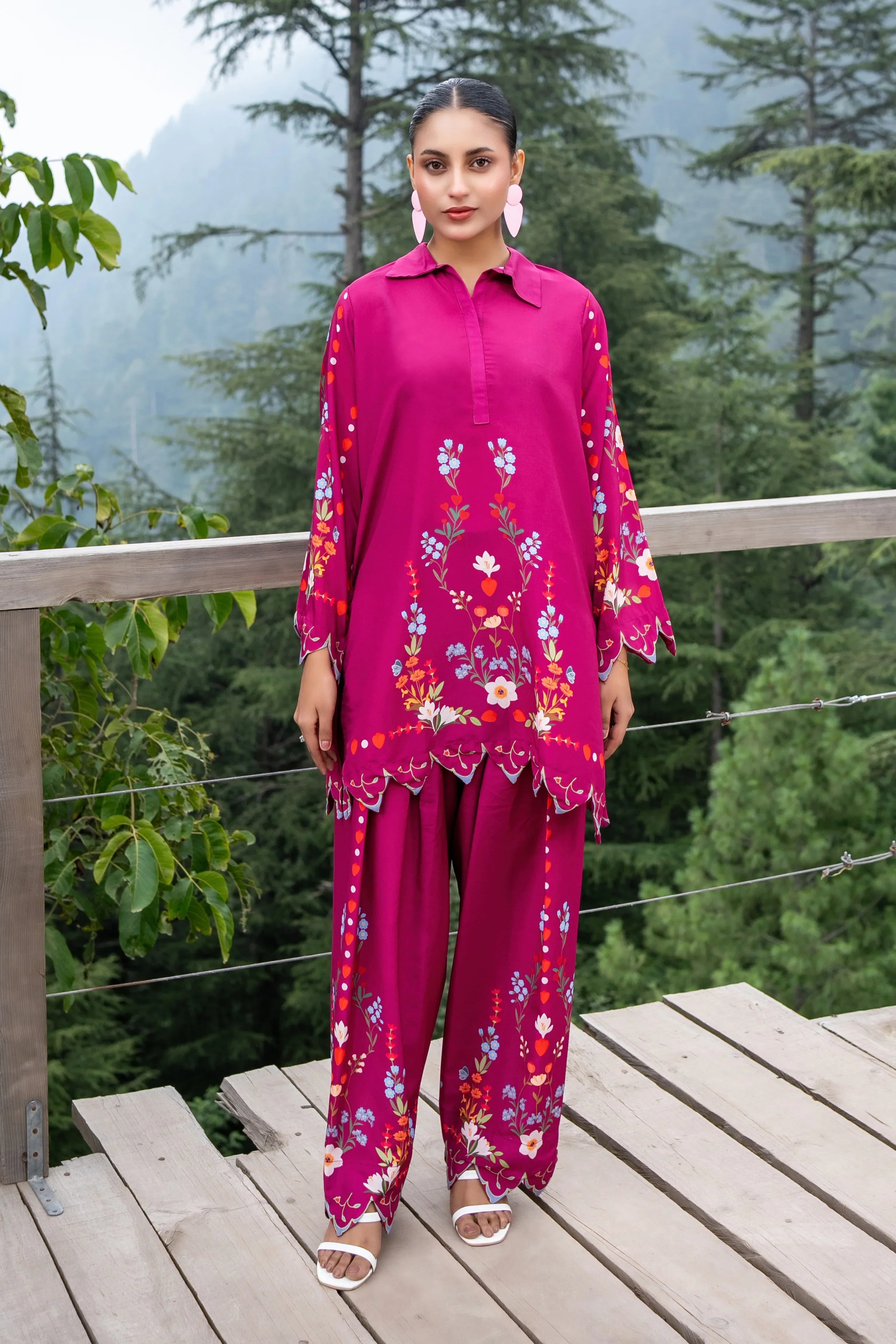 Dhaga Stitched Co Ords Summer Suit-Aida