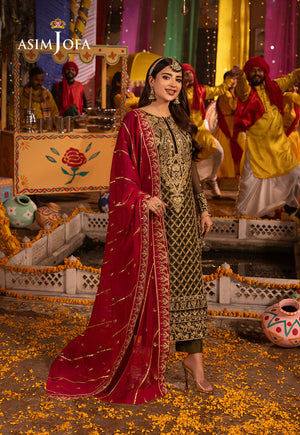 Asim Jofa Chamak Damak Pret Ajcdb-27 Embroidered Chiffon Stitched 3 Pcs