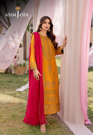 Dhanak Rang By Asim Jofa Stitched 3 Piece Formals Pret Collection'2025-AJCFB-25