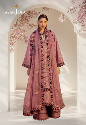 Asim Jofa Luxury Lawn Ajellb-02 Emb Stitched 3 Pcs