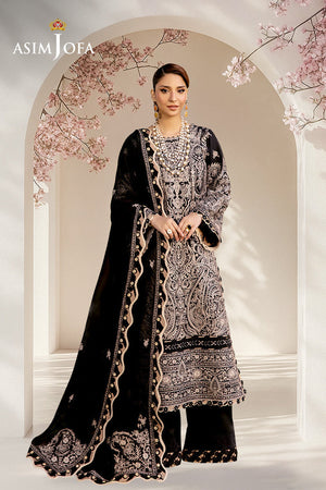 Asim Jofa Luxury Lawn Ajellb-03 Emb Stitched 3 Pcs