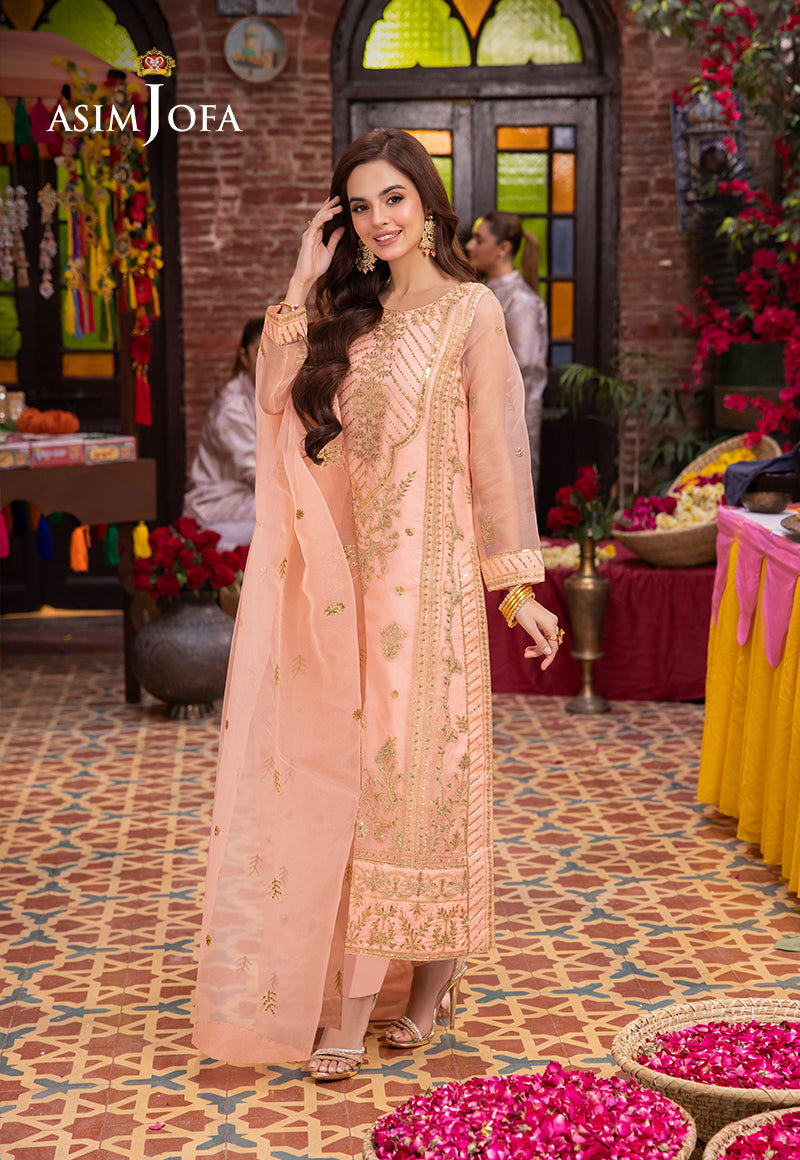 Asim Jofa Pyaar Diyan Gallan Pret Ajemb-20 Embroidered Organza Stitched 3 Pcs