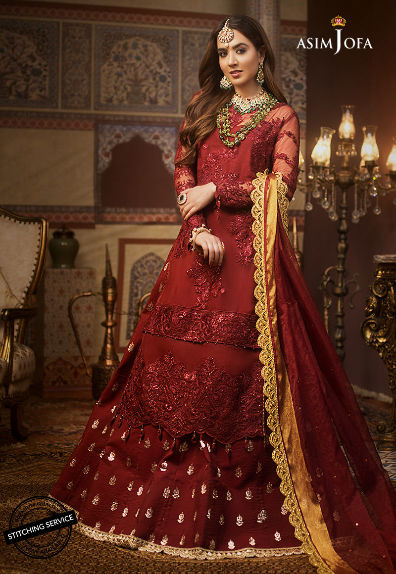 Asim Jofa Stitched Luxury Formals Ajf-03 Embroidered