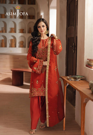 Asim Jofa Heeriye Pret Ajheb-10 Embroidered Chiffon Stitched 3 Pcs