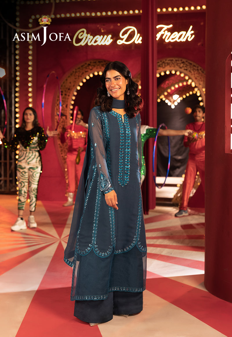 Asim Jofa Luxury Festive Drop 2 Ajlfb-14 Emb Chiffon Stitched 3 Pcs