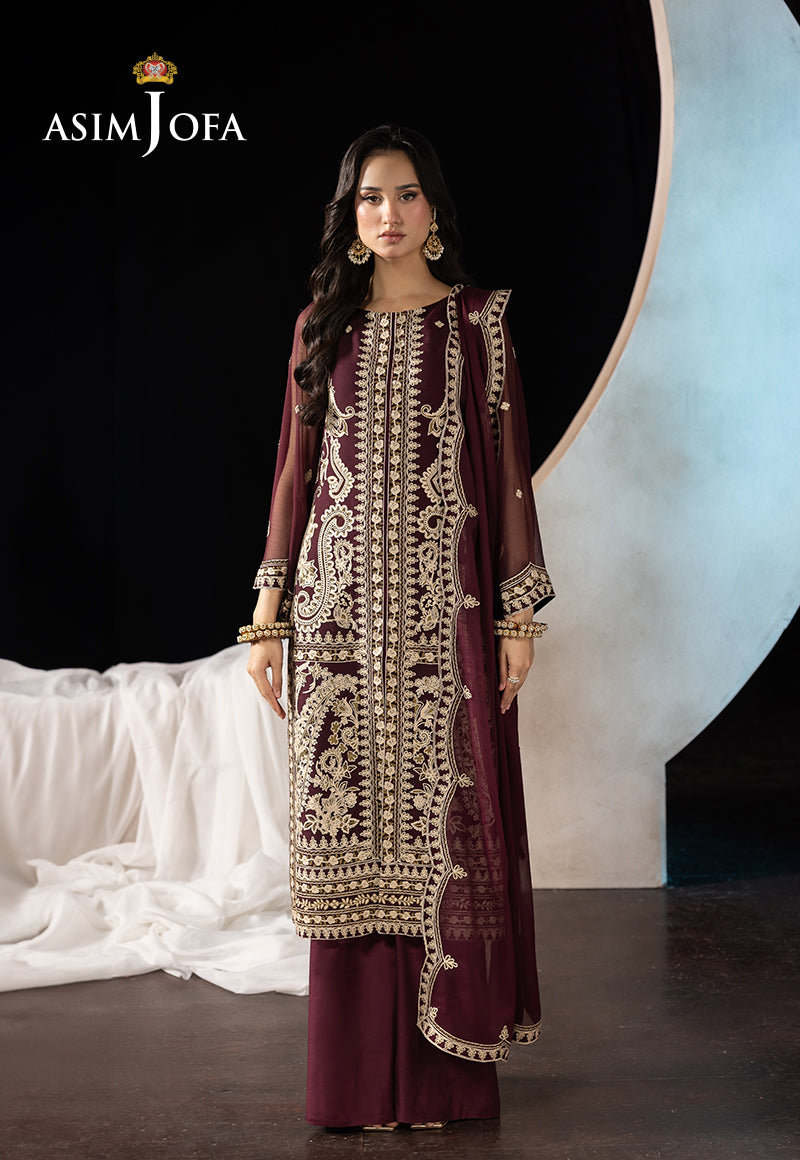 Luxury Festive By Asim Jofa Drop 3 Ajllfb-19 Emb Chiffon Stitched 3 Pcs