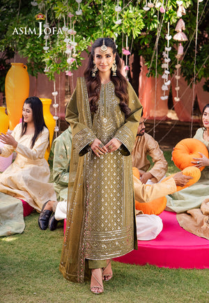 Asim Jofa Jag Mag Pret Ajmjb-30 Embroidered Paper Cotton Stitched 3 Pcs