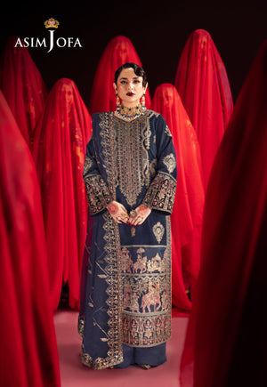 Asim Jofa Makhmal Pret Ajmvb-11 Embroidered Velvet Stitched 3 Pcs