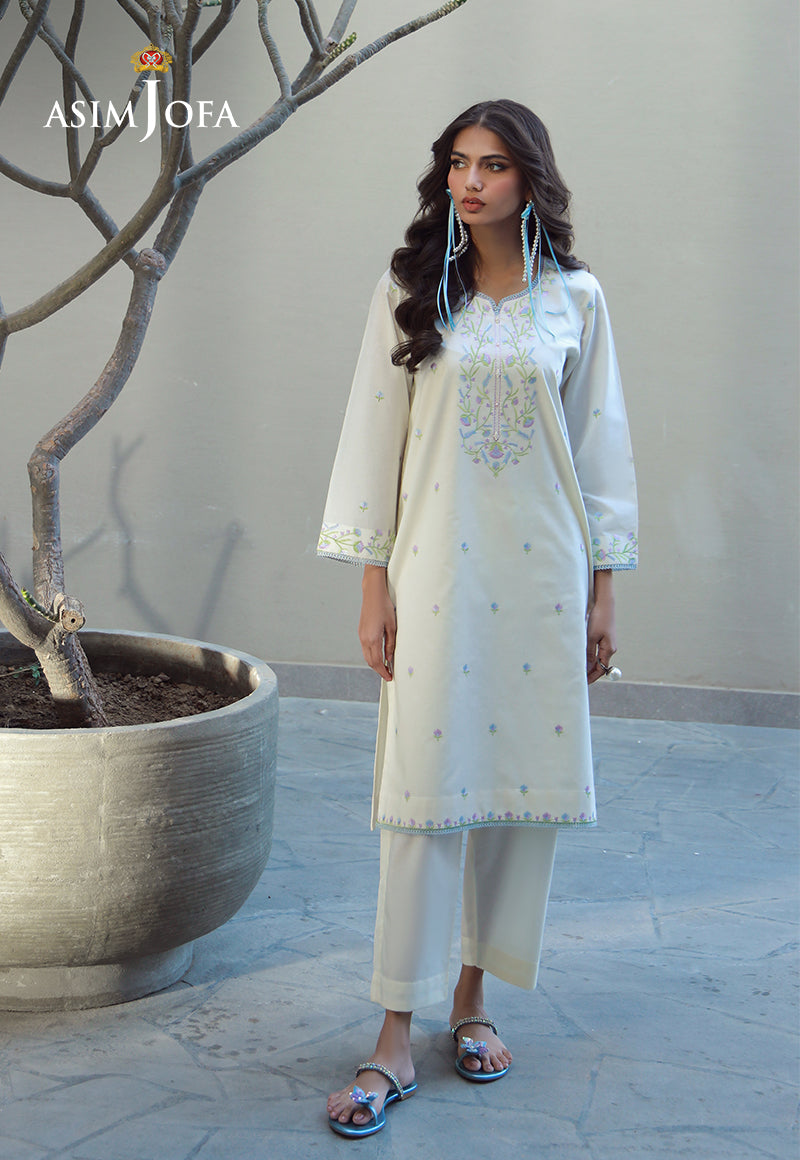 Asim Jofa Essential Pret Drop 7 Ajpb-127 Embroidered Cambric 2 Pcs