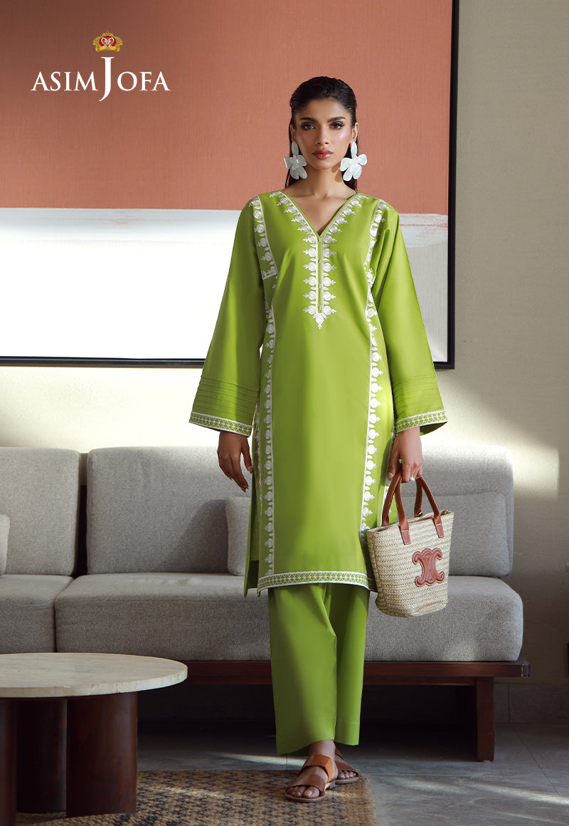 Asim Jofa Essential Pret Drop 7 Ajpb-129 Embroidered Cambric 2 Pcs