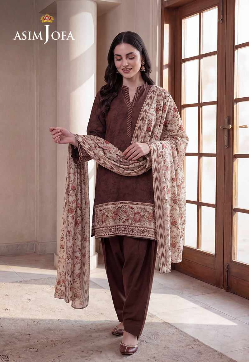 Asim Jofa Stitched 3 Piece Basic Printed Lawn Pret Suit-AJPB-330