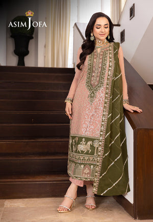 Limited Edition By Asim Jofa Ajsmb-40 Emb Chiffon Stitched 3 Pcs