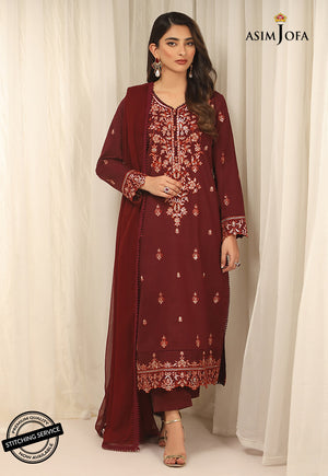 Asim Jofa Essential 2022 Ajwe-14 Embroidered Self-Jacquard 3 Pcs