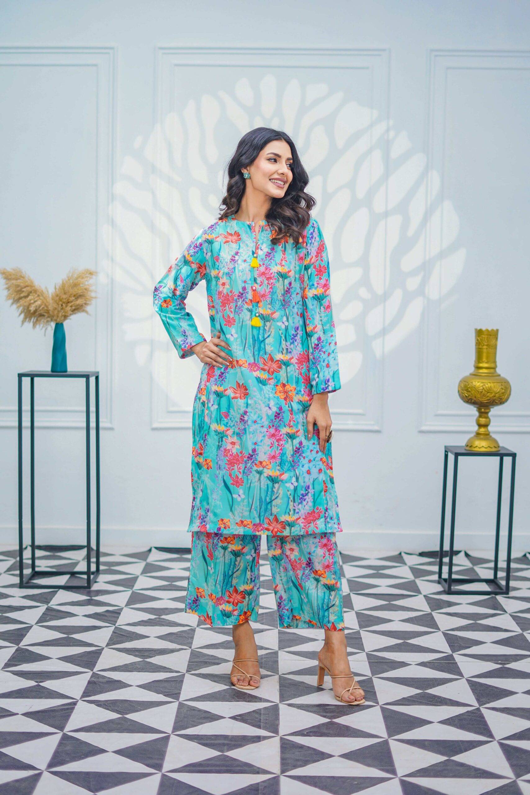 Suitsu Stitched Summer Co Ords Set Drop-1 Collection'2025-Botanic Dream