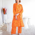Suitsu Stitched Summer Co Ords Set Drop-1 Collection'2025-Fiery Bloom
