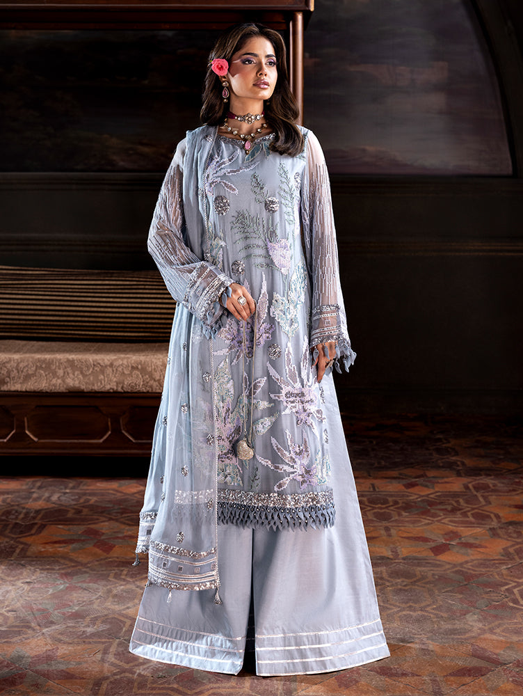 AURA Vol-02 By Zebtan Unstitched 3 Piece Luxury Formals Suit-AR-01 | Aura Vol-02