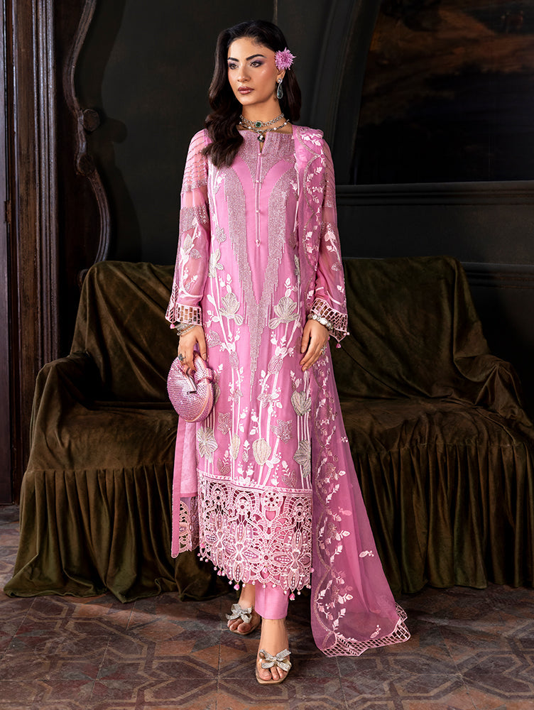 AURA Vol-02 By Zebtan Unstitched 3 Piece Luxury Formals Suit-AR-04 | Aura Vol-02