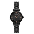 Emporio Armani Black Stainless Steel Black Dial Quartz Watch For Ladies - AR11245