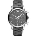 EMPORIO ARMANI Luigi Grey Leather Grey Dial Quartz Watch for Gents- EMPORIO ARMANI AR-1735