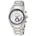 EMPORIO ARMANI Sportivo Silver Stainless Steel Silver Dial Chronograph Quartz Watch for Gents - AR6036