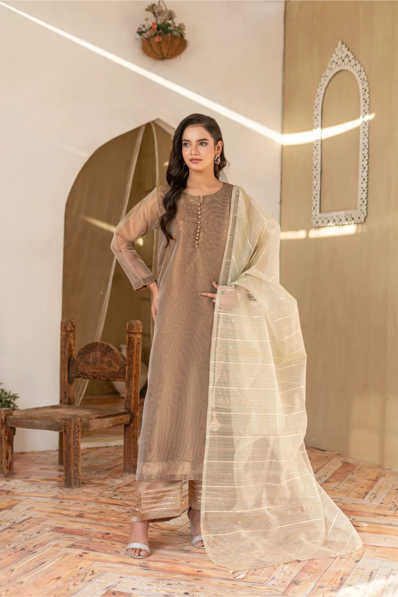 Madiha Gohar Stitched 3 Piece Eid Festive Suit-ZARNAH