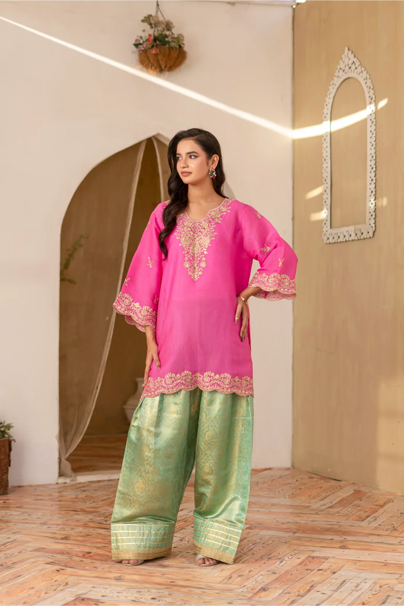 Madiha Gohar Stitched 2 Piece Eid Festive Suit-GULRANG-Farshi Shalwar